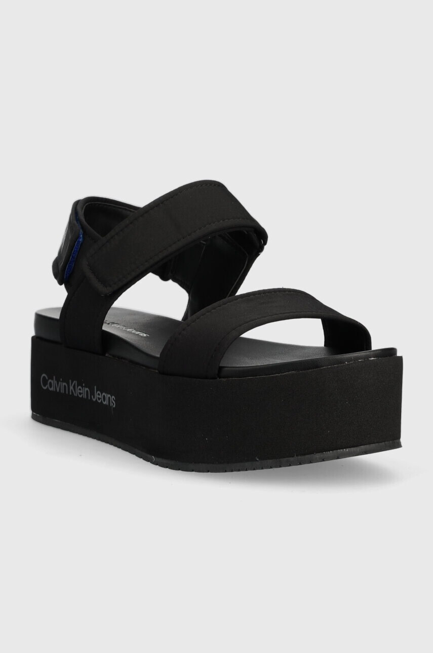 Calvin Klein Jeans Сандали FLATFORM SANDAL SOFTNY в черно с платформа YW0YW00965 - Pepit.bg