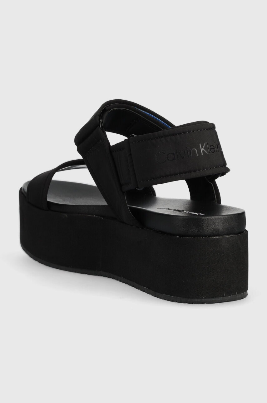 Calvin Klein Jeans Сандали FLATFORM SANDAL SOFTNY в черно с платформа YW0YW00965 - Pepit.bg
