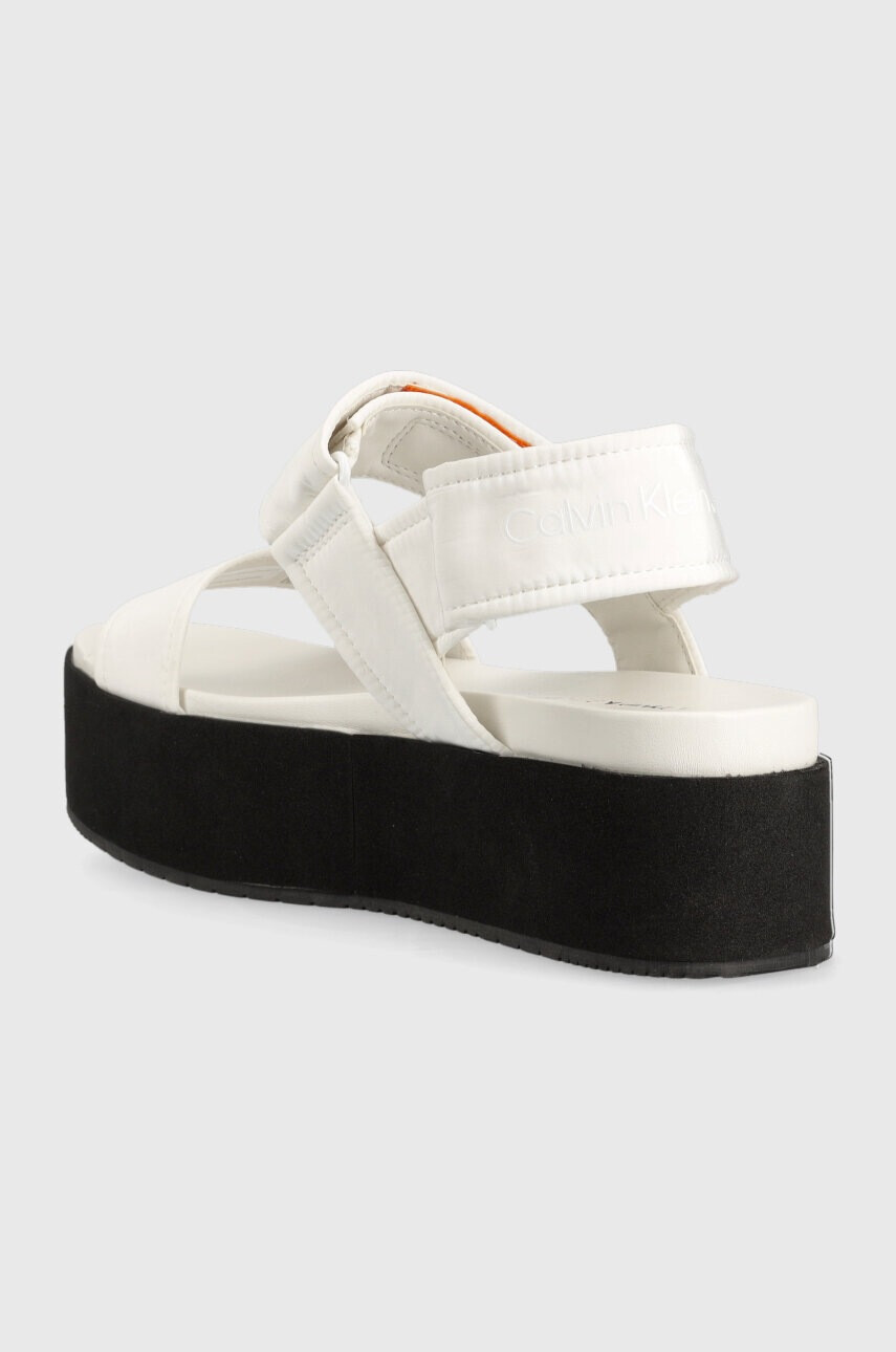 Calvin Klein Jeans Сандали FLATFORM SANDAL SOFTNY в бяло с платформа YW0YW00965 - Pepit.bg