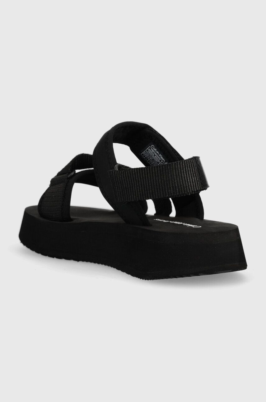 Calvin Klein Jeans Сандали PREFRESATO SANDAL BADGE в черно с платформа YW0YW00967 - Pepit.bg