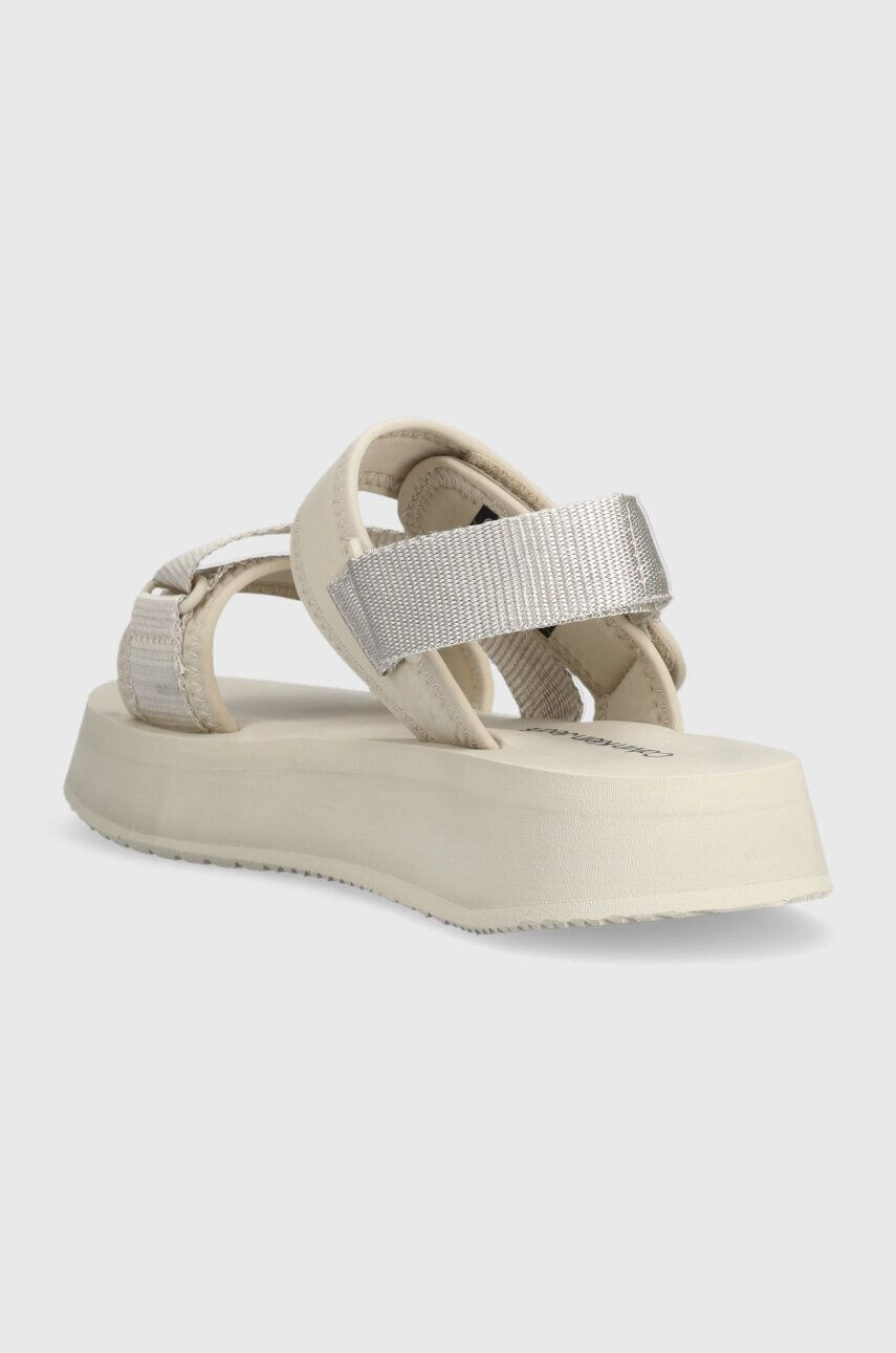 Calvin Klein Jeans Сандали PREFRESATO SANDAL BADGE в бежово с платформа YW0YW00967 - Pepit.bg