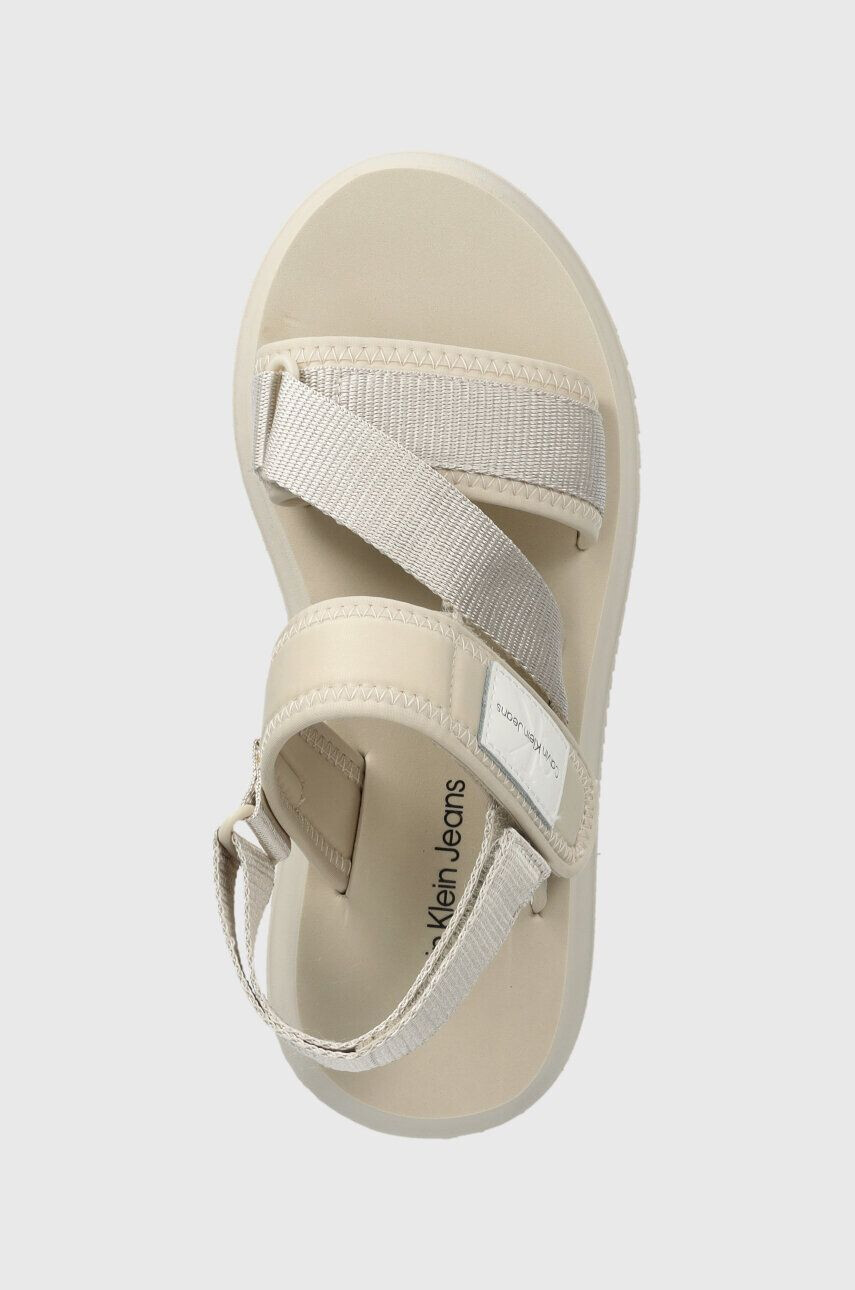 Calvin Klein Jeans Сандали PREFRESATO SANDAL BADGE в бежово с платформа YW0YW00967 - Pepit.bg