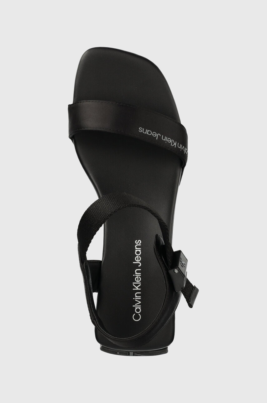 Calvin Klein Jeans Сандали WEDGE BLCOK SANDAL SATIN/HW - Pepit.bg