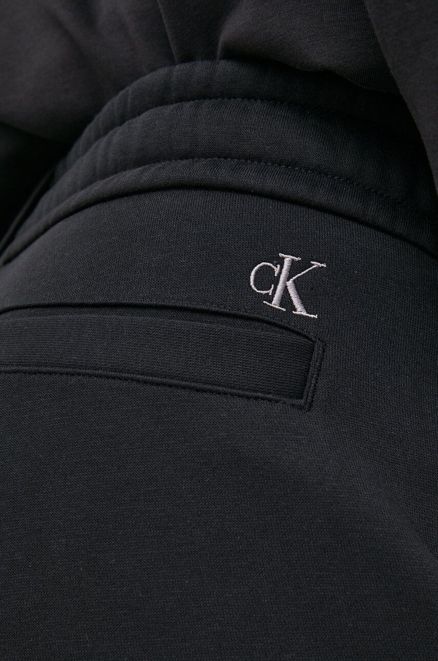 Calvin Klein Jeans Спортен панталон в черно с принт - Pepit.bg