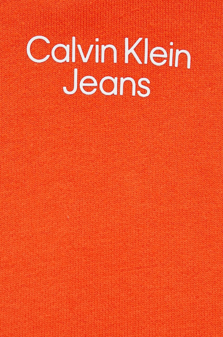 Calvin Klein Jeans Суичър в оранжево с изчистен дизайн - Pepit.bg