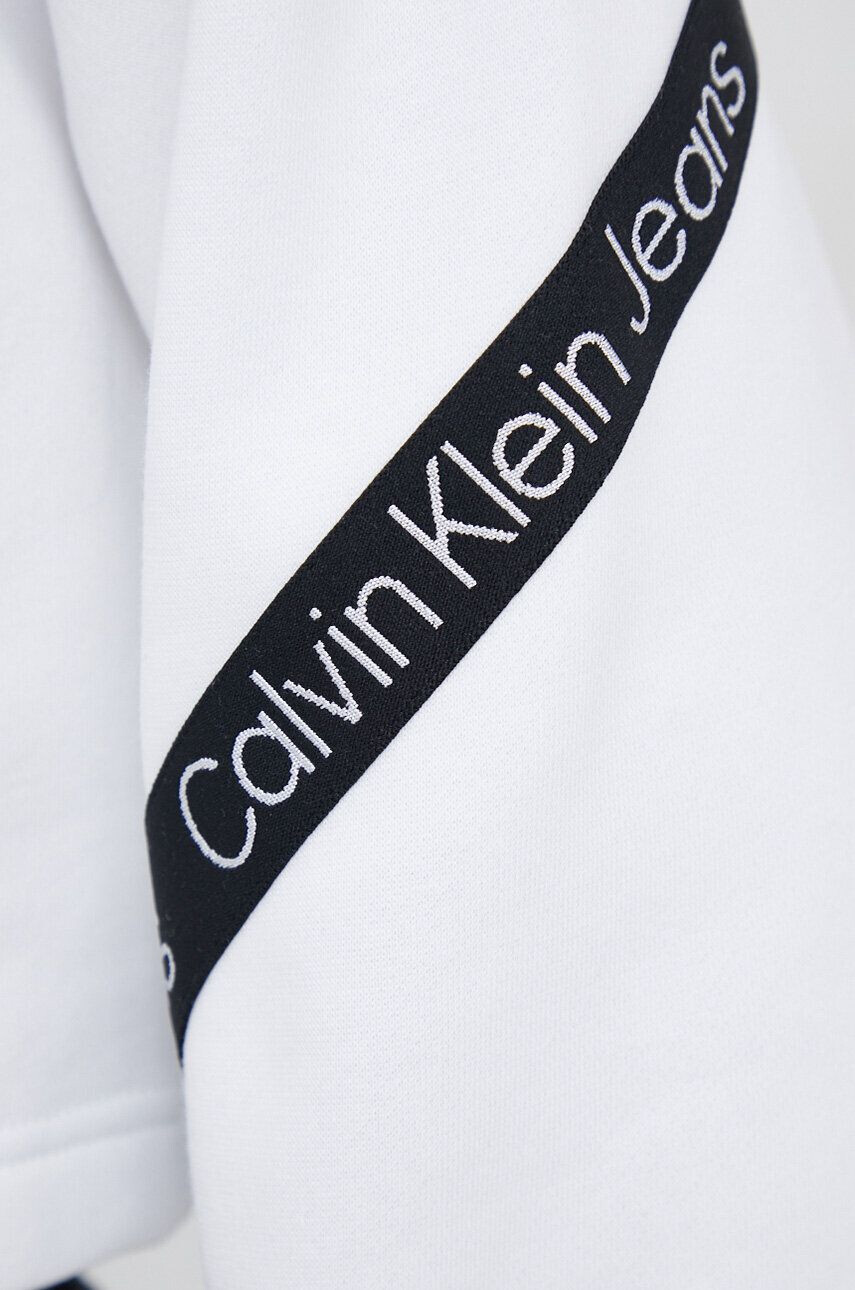 Calvin Klein Jeans Суичър в бяло с апликация - Pepit.bg