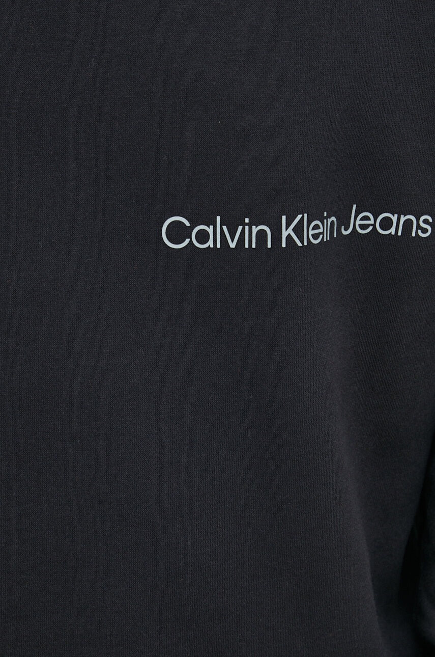 Calvin Klein Jeans Суичър в черно с качулка с принт - Pepit.bg