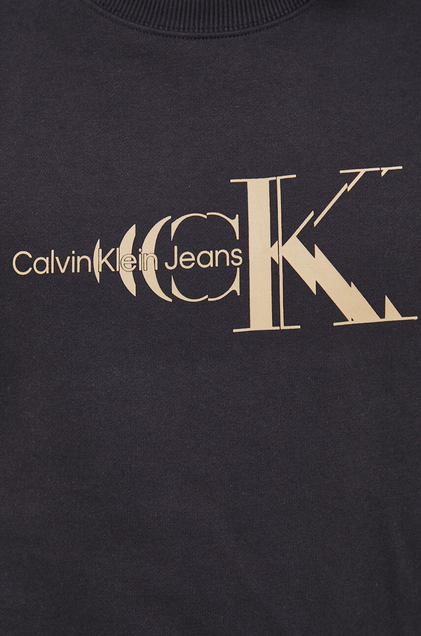 Calvin Klein Jeans Суичър в черно с принт - Pepit.bg