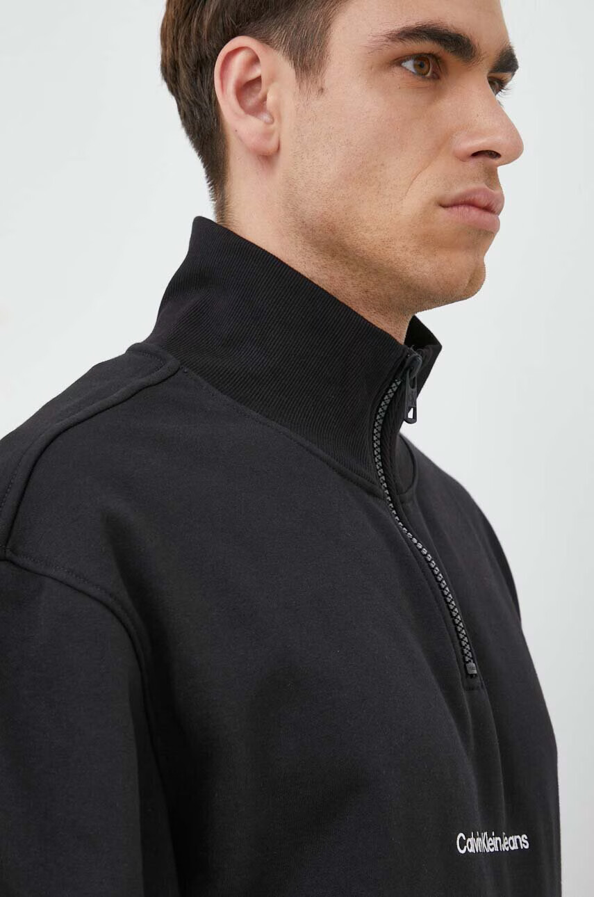 Calvin Klein Jeans Суичър в черно с апликация - Pepit.bg