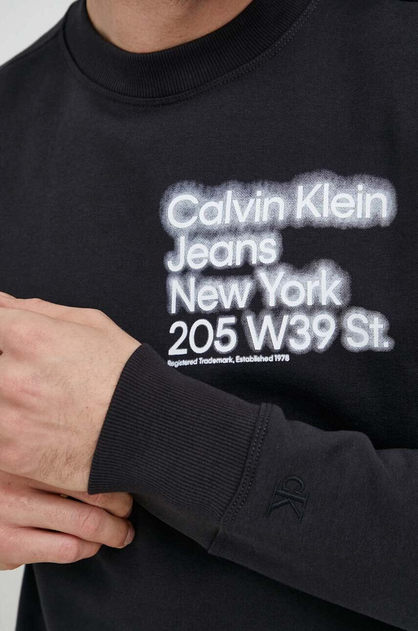 Calvin Klein Jeans Суичър в черно с принт - Pepit.bg