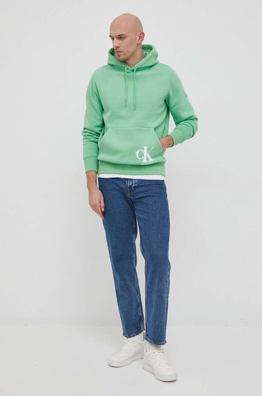 Calvin Klein Jeans Суичър в черно с принт - Pepit.bg