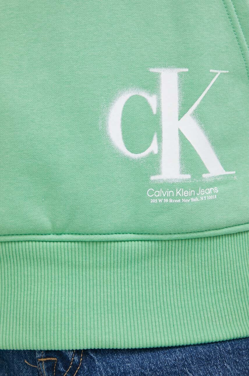 Calvin Klein Jeans Суичър в черно с принт - Pepit.bg