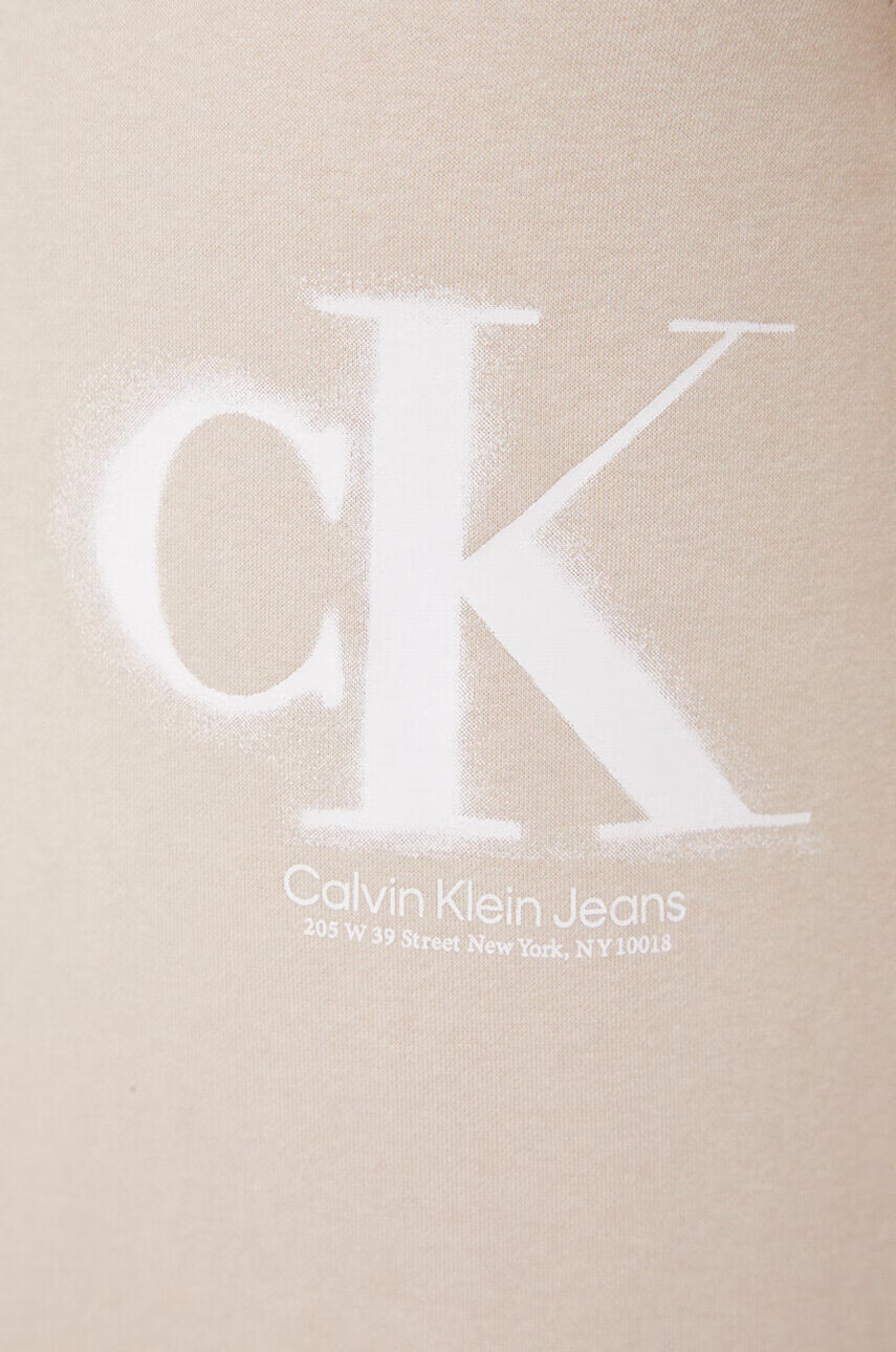 Calvin Klein Jeans Суичър в бежово с принт - Pepit.bg