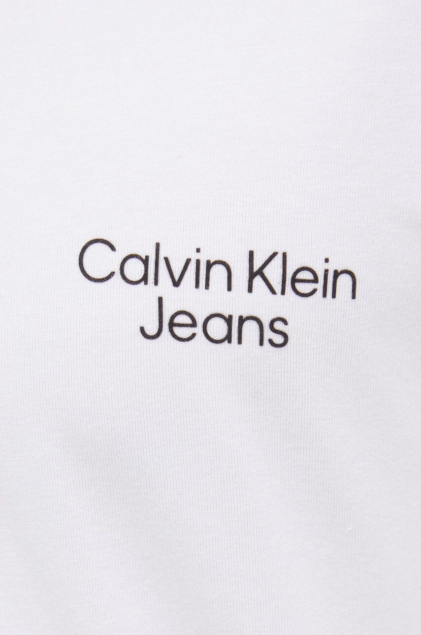 Calvin Klein Jeans Тениска мъжки в бяло с принт - Pepit.bg