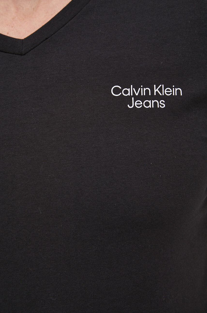 Calvin Klein Jeans Тениска мъжки в черно с принт - Pepit.bg