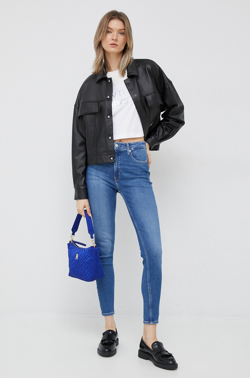 Calvin Klein Jeans Тениска в бежово - Pepit.bg