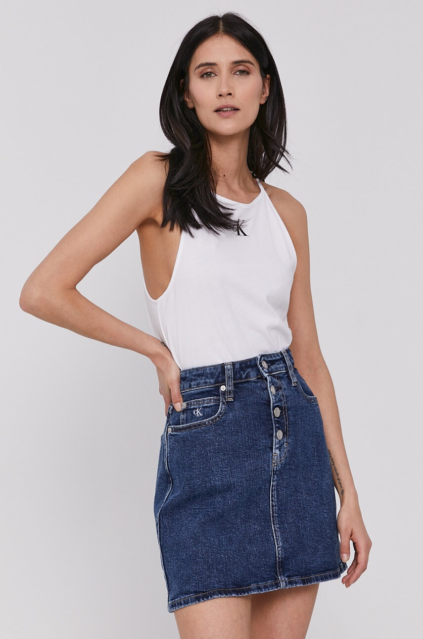 Calvin Klein Jeans Топ в бяло - Pepit.bg