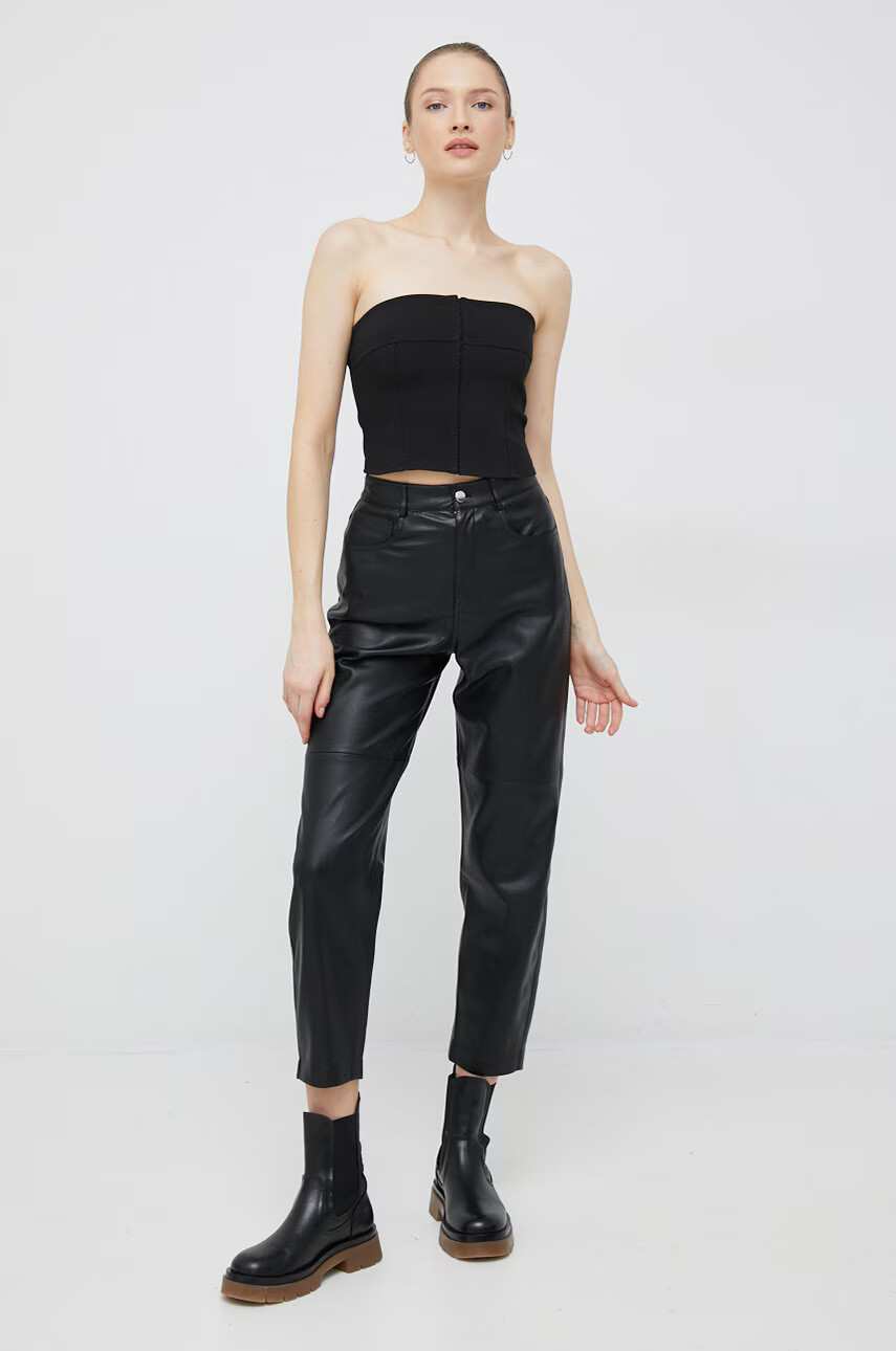 Calvin Klein Jeans Топ дамски в черно - Pepit.bg