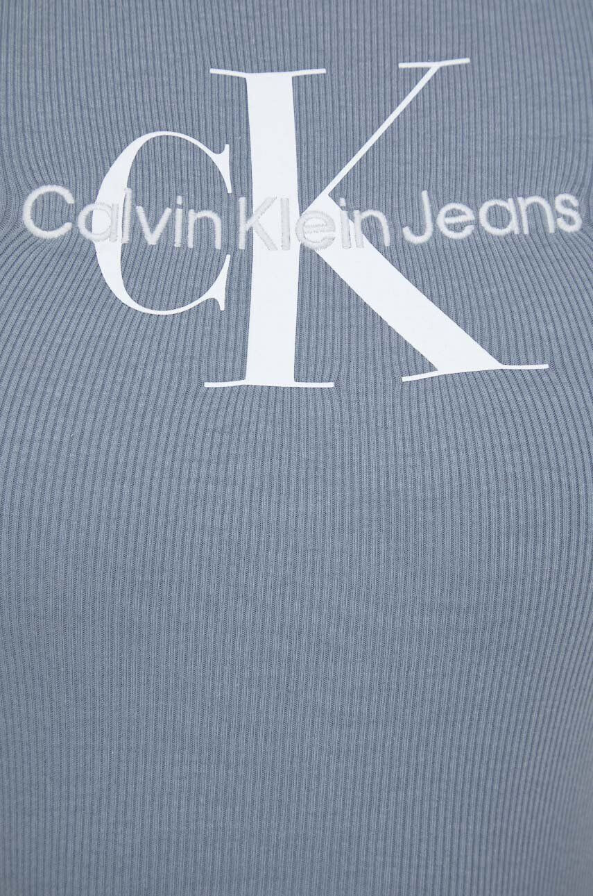 Calvin Klein Jeans Топ дамски в сиво - Pepit.bg