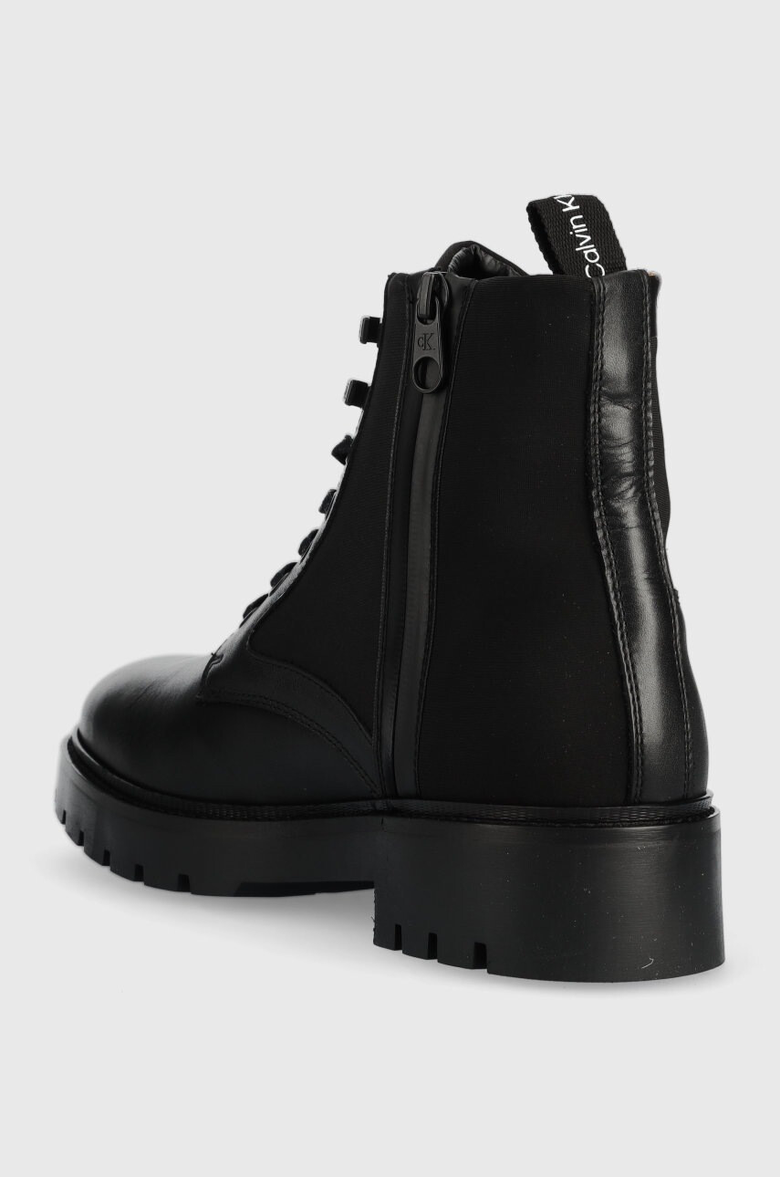 Calvin Klein Jeans Туристически обувки Military Boot в черно - Pepit.bg
