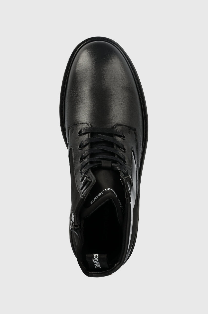 Calvin Klein Jeans Туристически обувки Military Boot в черно - Pepit.bg