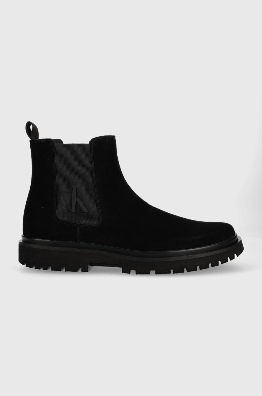 Calvin Klein Jeans Велурени боти челси Lug Mid Chelsea Boot - Pepit.bg