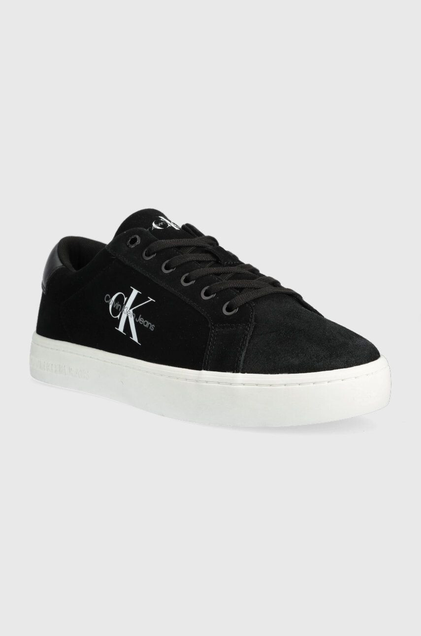 Calvin Klein Jeans Велурени маратонки Classic Cupsole Laceup Low Su - Pepit.bg