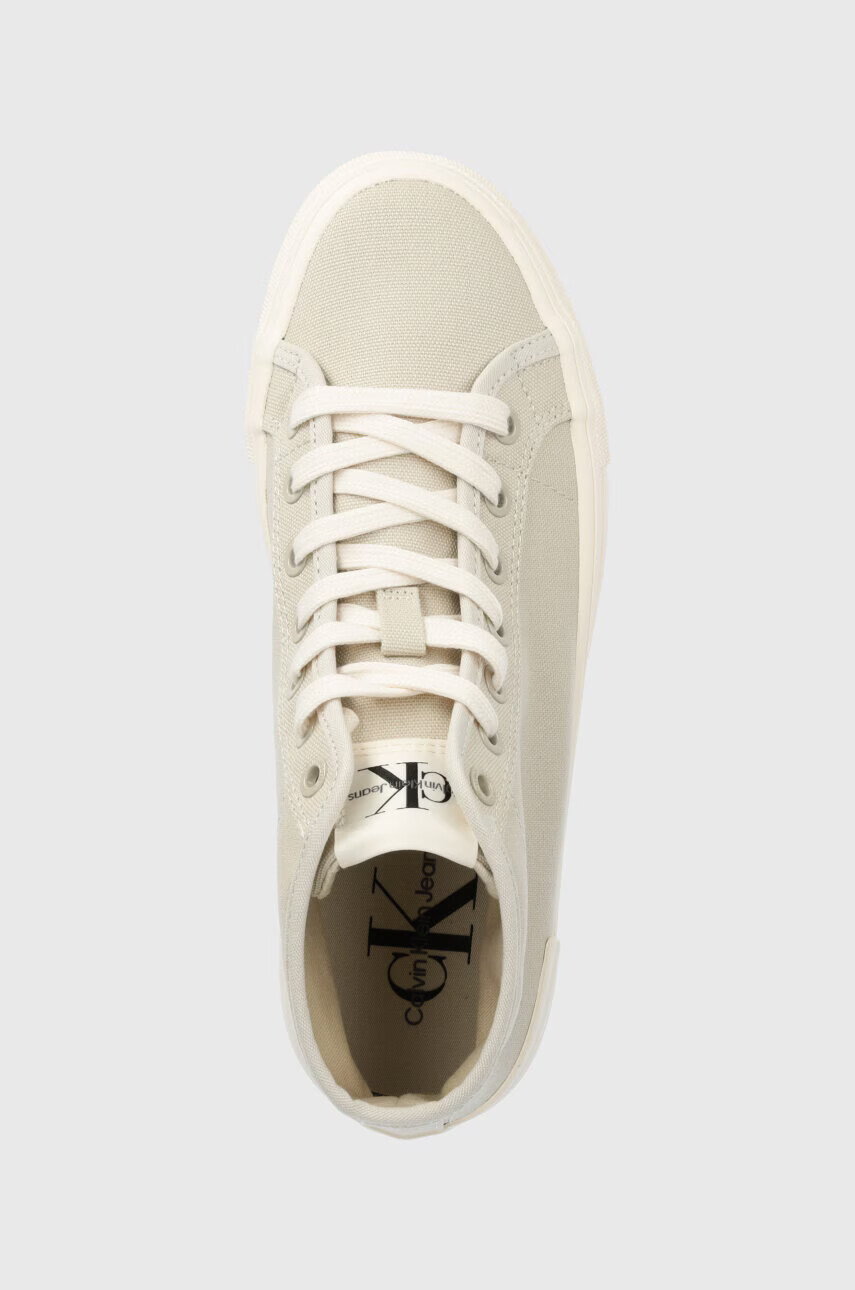 Calvin Klein Jeans Високи кецове VULC FLATFORM BOLD ESSENTIAL в бежово YW0YW01031 - Pepit.bg