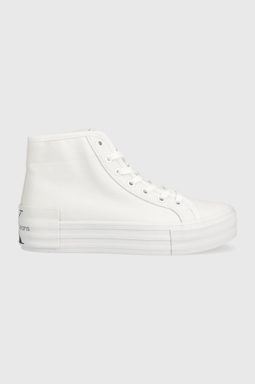 Calvin Klein Jeans Високи кецове VULC FLATFORM BOLD ESSENTIAL в бяло YW0YW01031 - Pepit.bg