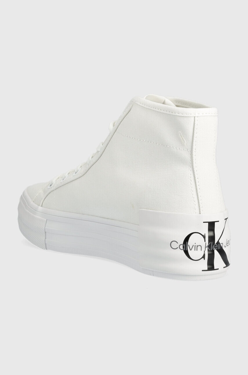 Calvin Klein Jeans Високи кецове VULC FLATFORM BOLD ESSENTIAL в бяло YW0YW01031 - Pepit.bg