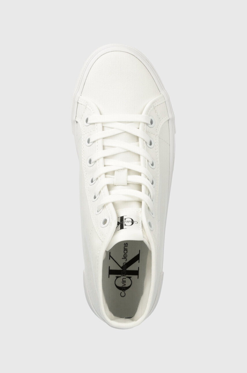 Calvin Klein Jeans Високи кецове VULC FLATFORM BOLD ESSENTIAL в бяло YW0YW01031 - Pepit.bg