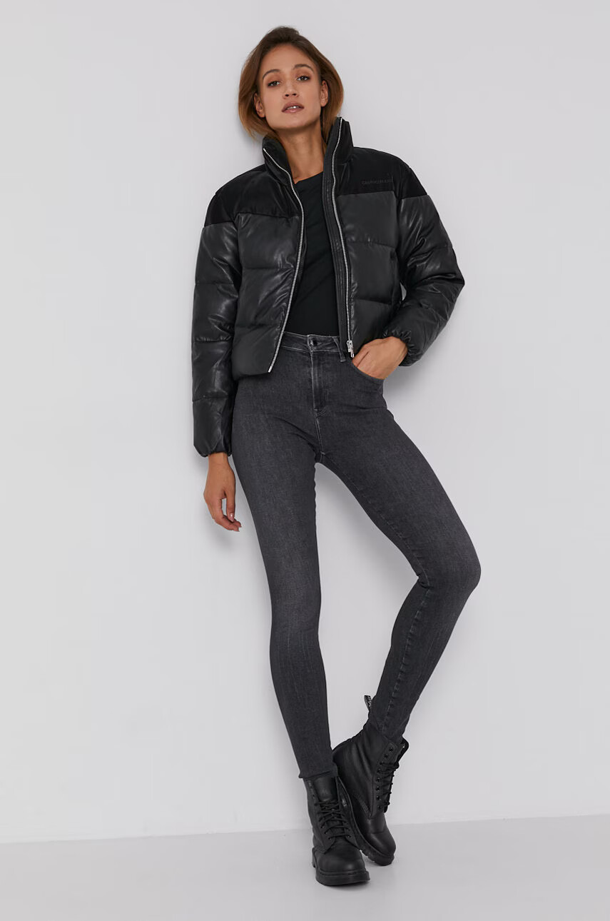 Calvin Klein Jeans Яке дамско в черно със зимна изолация - Pepit.bg