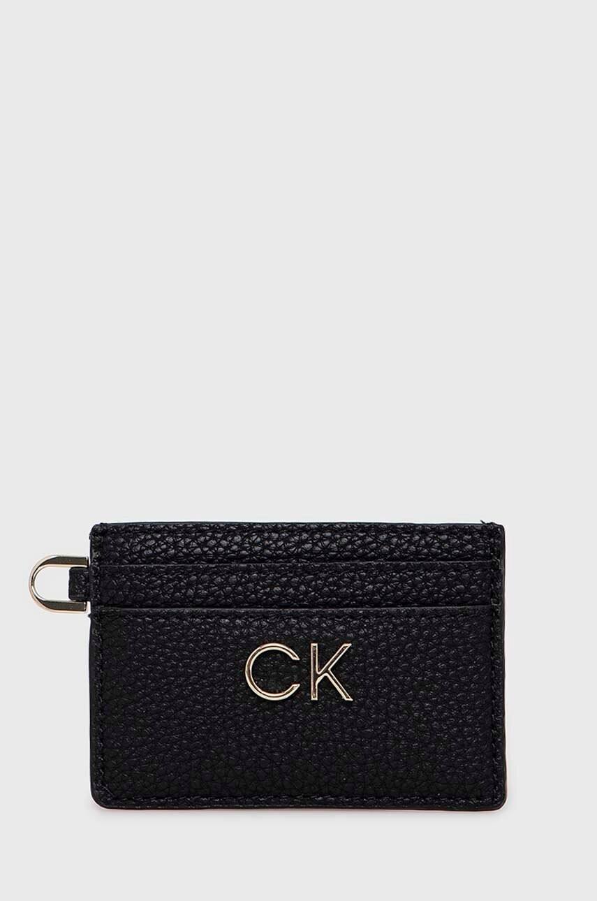 Calvin Klein Калъф за карти дамски в черно - Pepit.bg