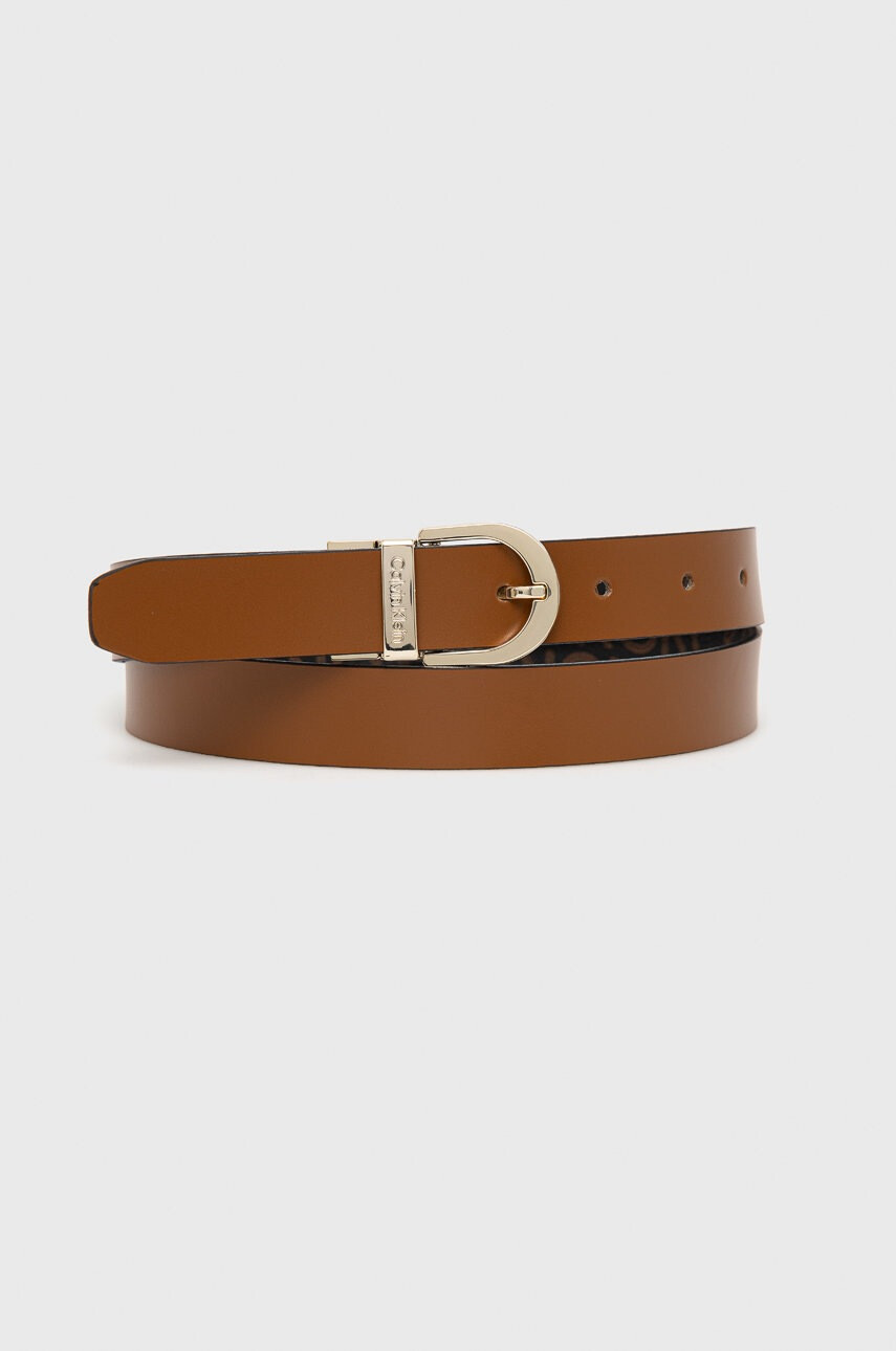 Calvin Klein Колан с две лица дамски в черно - Pepit.bg
