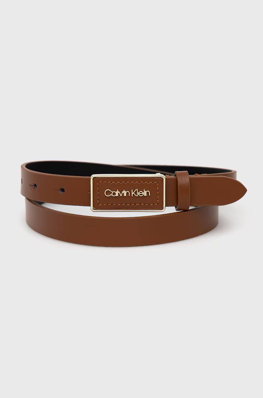 Calvin Klein Кожен колан дамски в кафяво - Pepit.bg