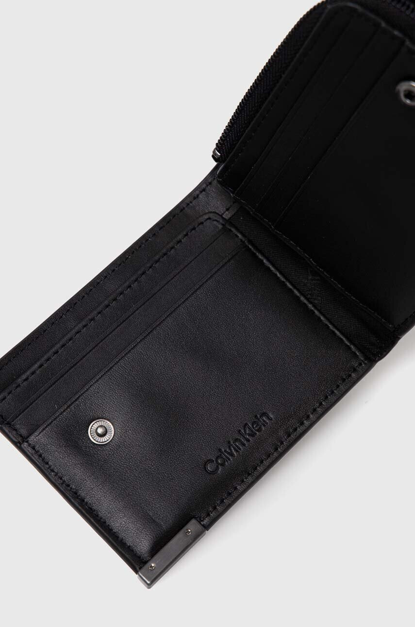 Calvin Klein Кожен портфейл мъжки в черно - Pepit.bg