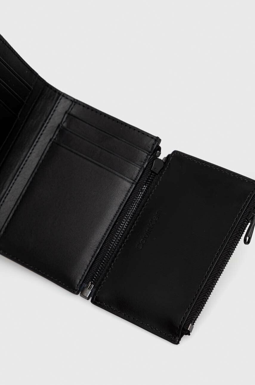 Calvin Klein Кожен портфейл мъжки в черно - Pepit.bg