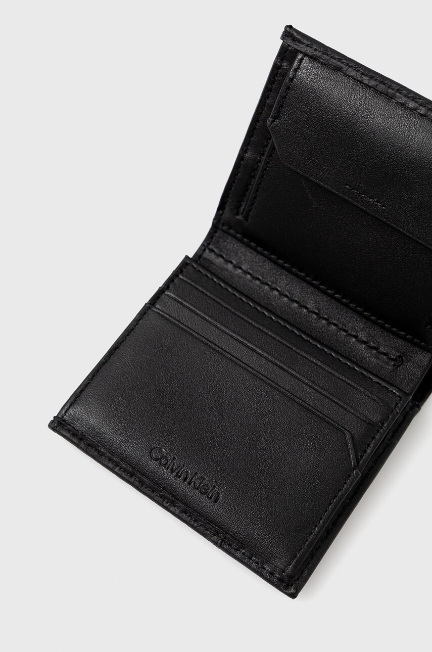 Calvin Klein Кожен портфейл мъжки в черно - Pepit.bg