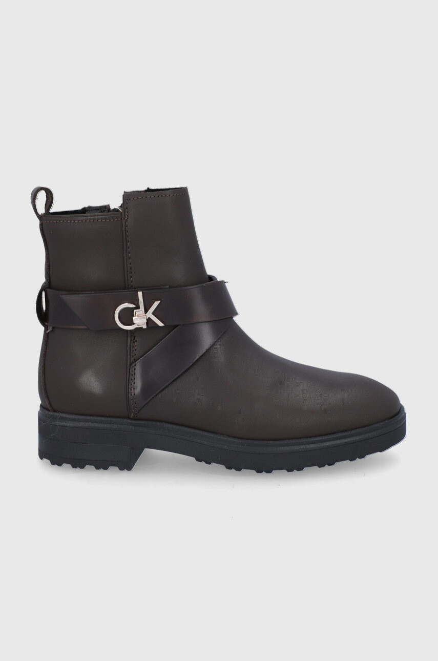 Calvin Klein Кожени боти - Pepit.bg