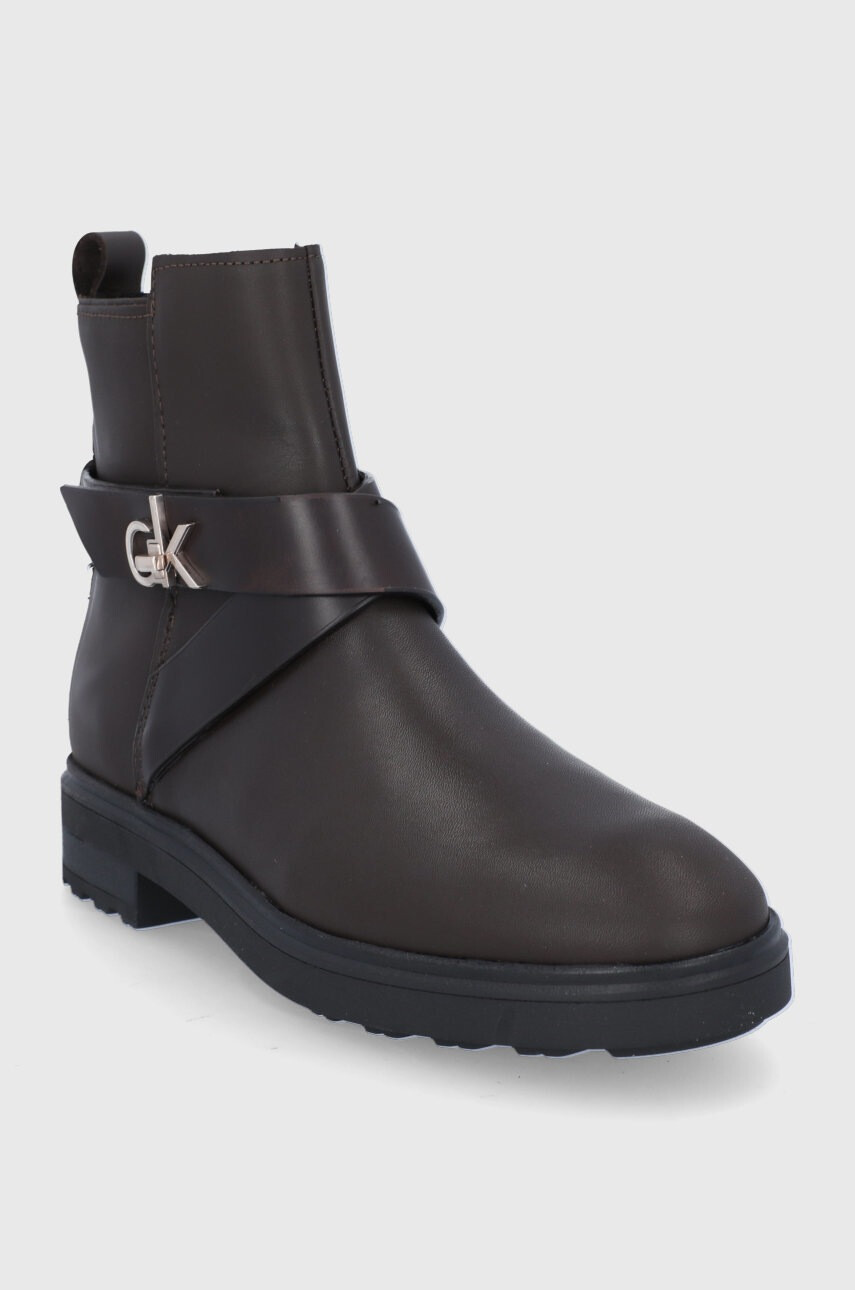 Calvin Klein Кожени боти - Pepit.bg
