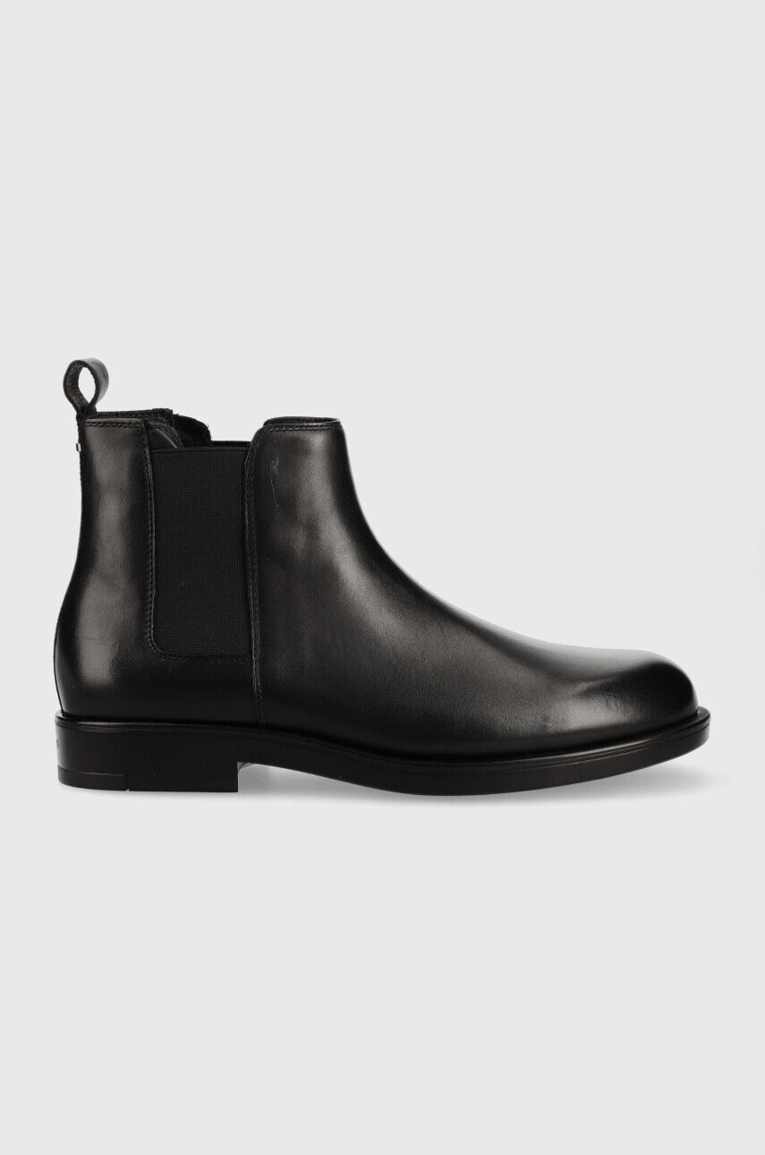 Calvin Klein Кожени боти челси Chelsea Boot в черно - Pepit.bg