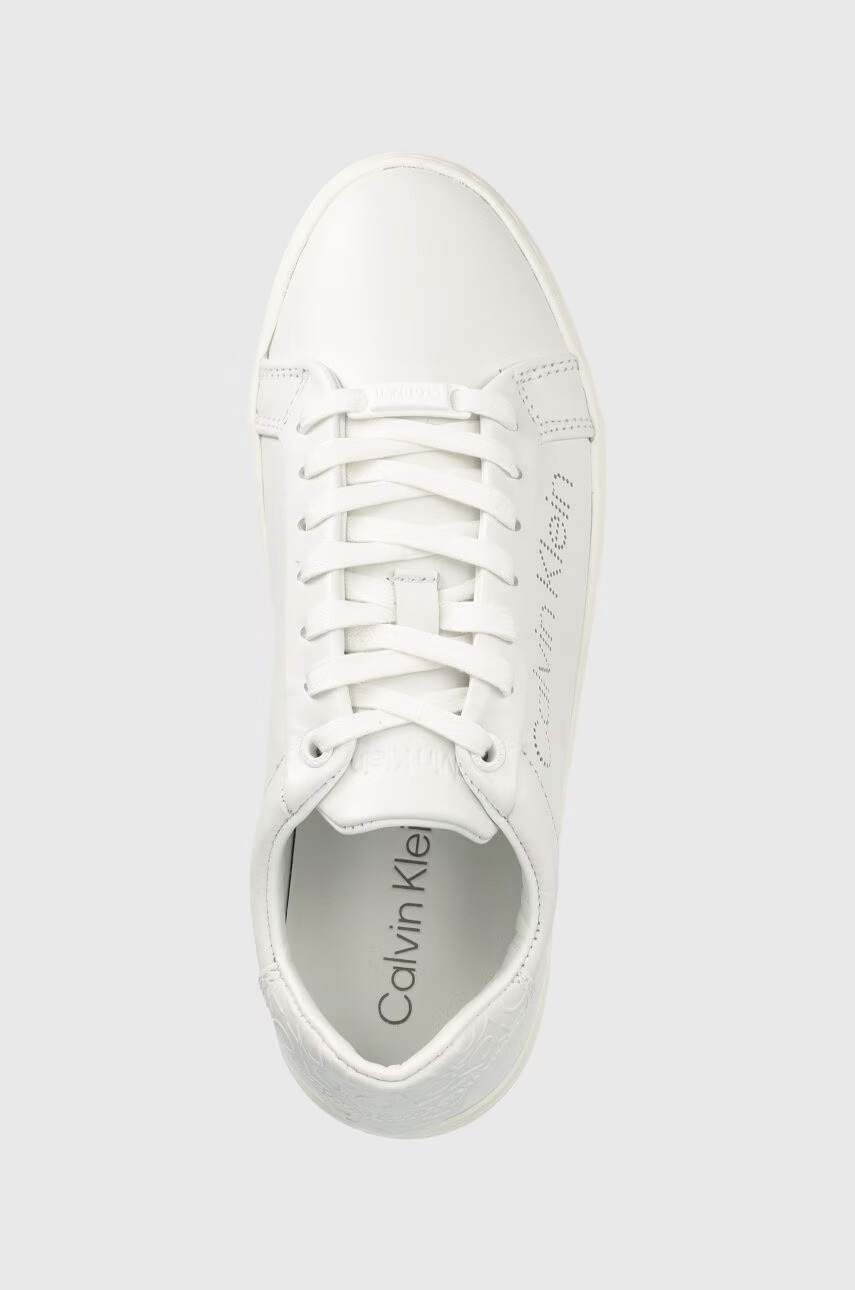 Calvin Klein Кожени маратонки в бяло - Pepit.bg