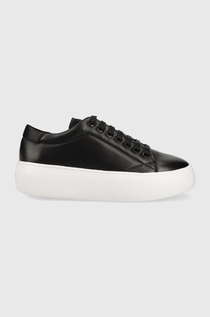 Calvin Klein Кожени маратонки BUBBLE CUPSOLE LACE в черно HW0HW01778 - Pepit.bg