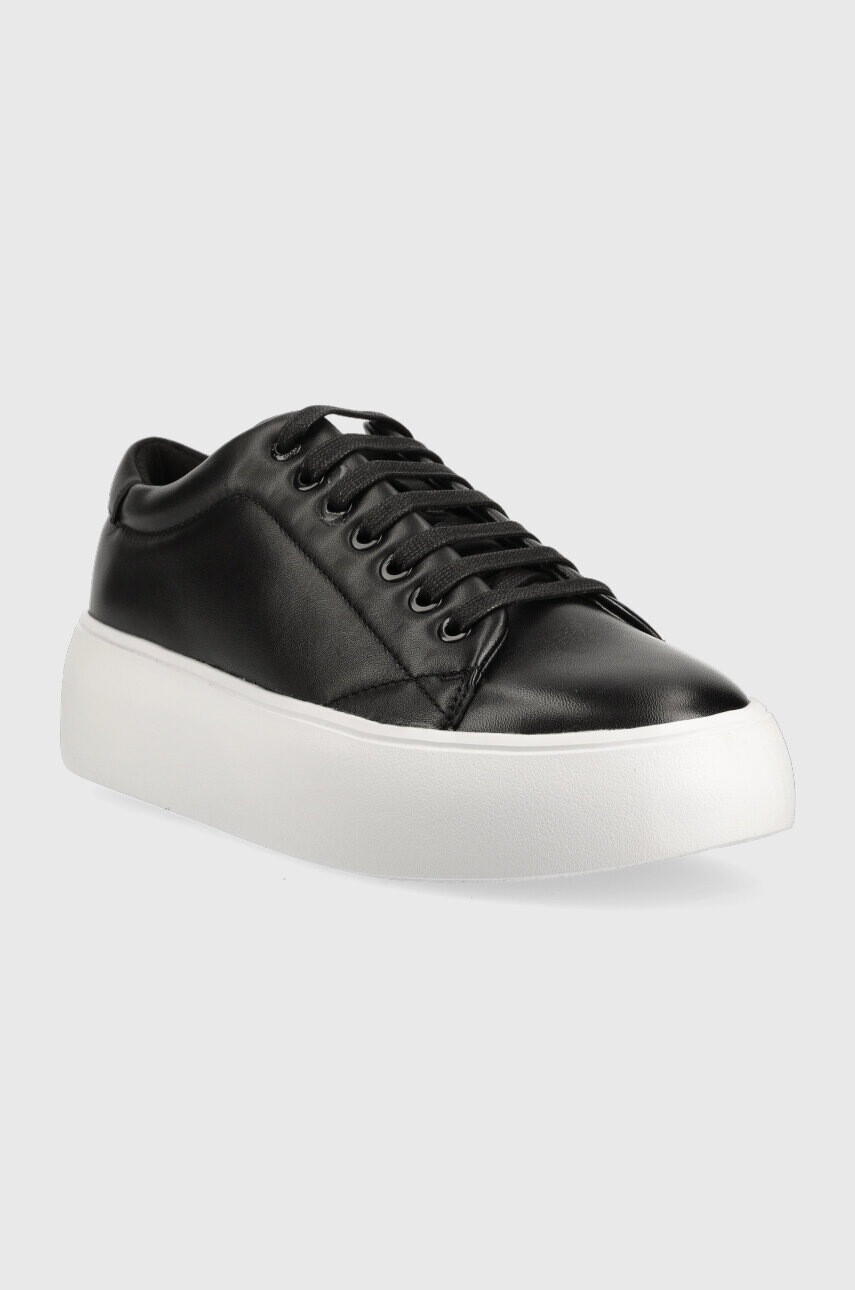 Calvin Klein Кожени маратонки BUBBLE CUPSOLE LACE в черно HW0HW01778 - Pepit.bg
