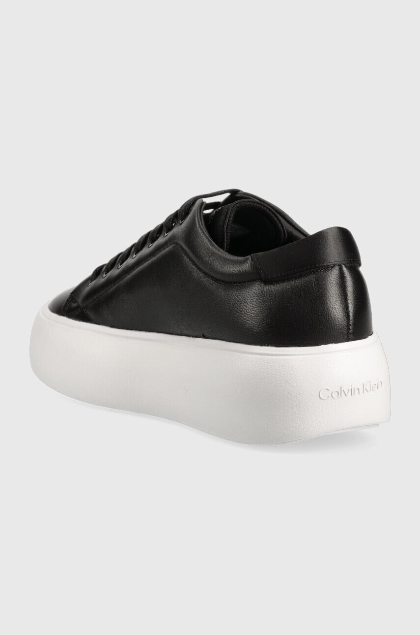 Calvin Klein Кожени маратонки BUBBLE CUPSOLE LACE в черно HW0HW01778 - Pepit.bg