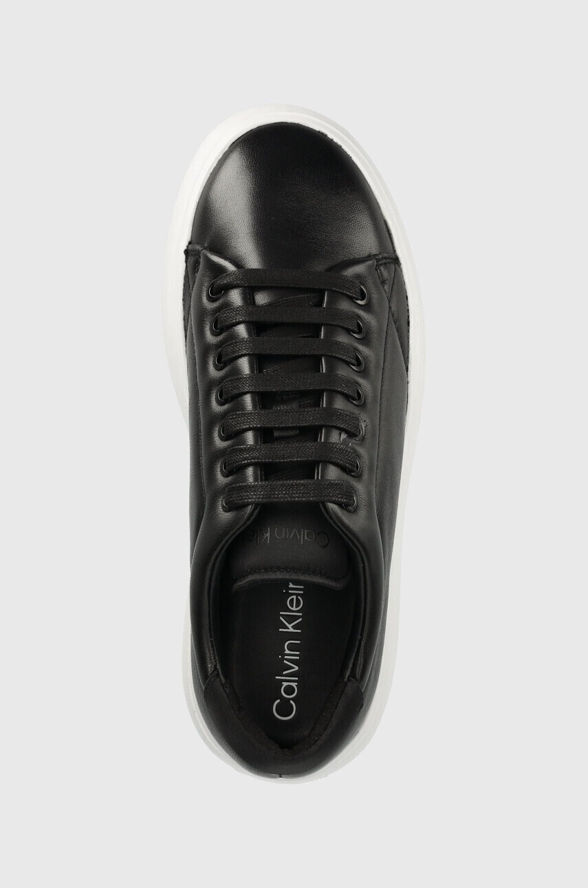 Calvin Klein Кожени маратонки BUBBLE CUPSOLE LACE в черно HW0HW01778 - Pepit.bg