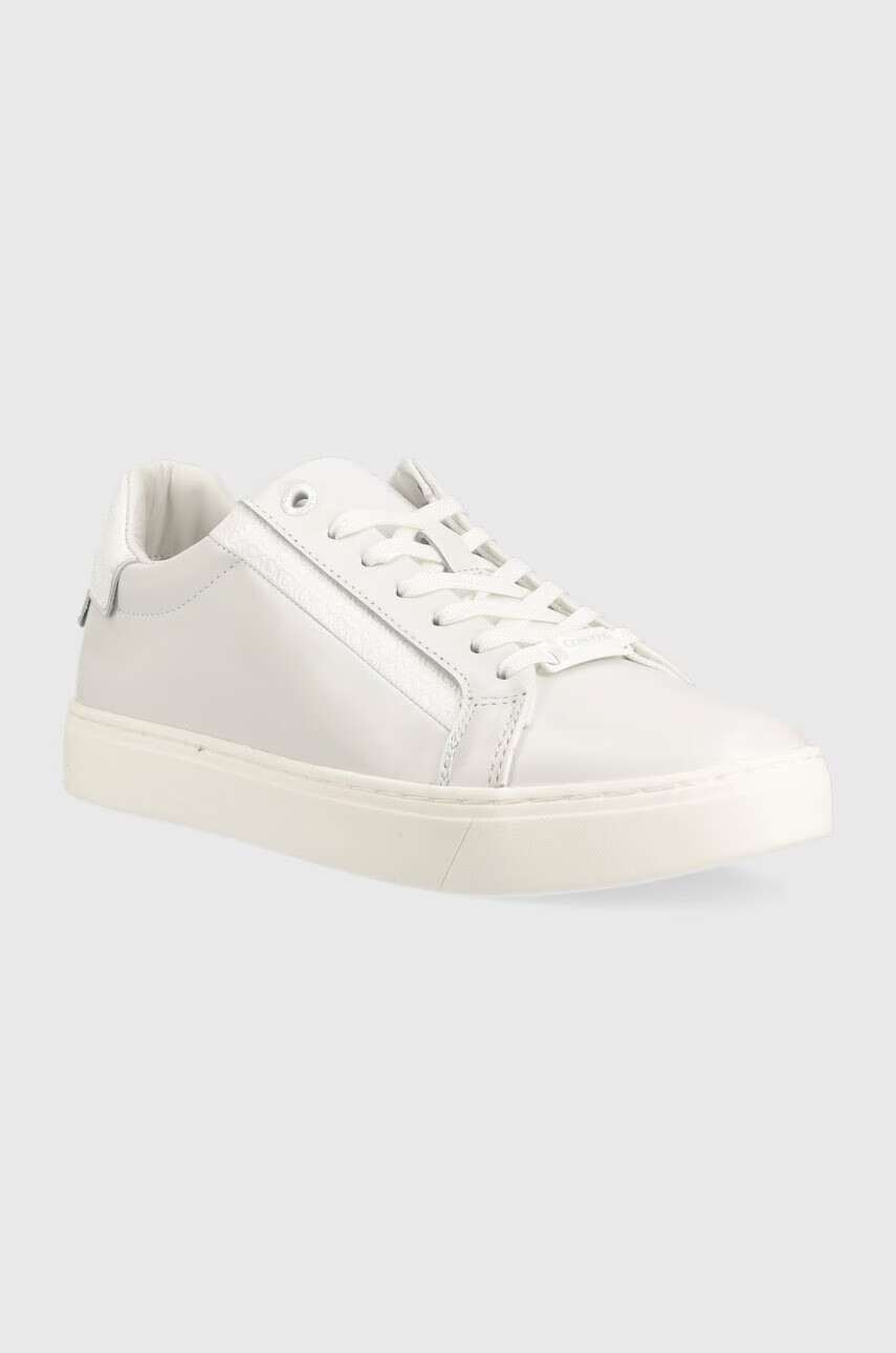 Calvin Klein Кожени маратонки CLEAN CUP LACE UP-NA в бяло HW0HW01592 - Pepit.bg