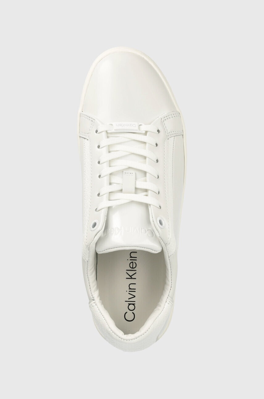 Calvin Klein Кожени маратонки CLEAN CUP LACE UP-NA в бяло HW0HW01592 - Pepit.bg