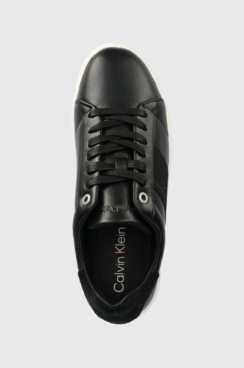 Calvin Klein Кожени маратонки CLEAN CUPSOLE LACE UP - HE в черно HW0HW01415 - Pepit.bg