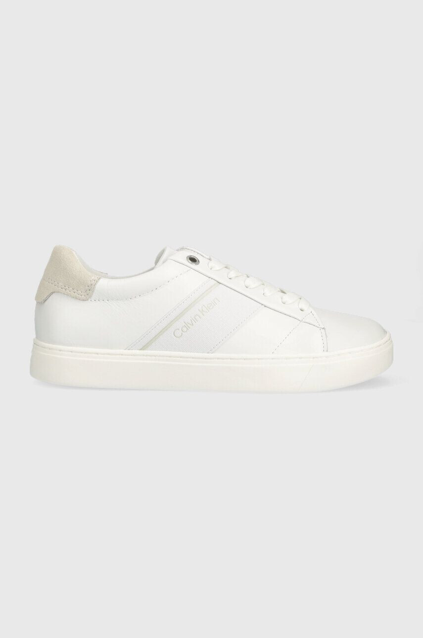 Calvin Klein Кожени маратонки CLEAN CUPSOLE LACE UP - HE в бяло HW0HW01415 - Pepit.bg